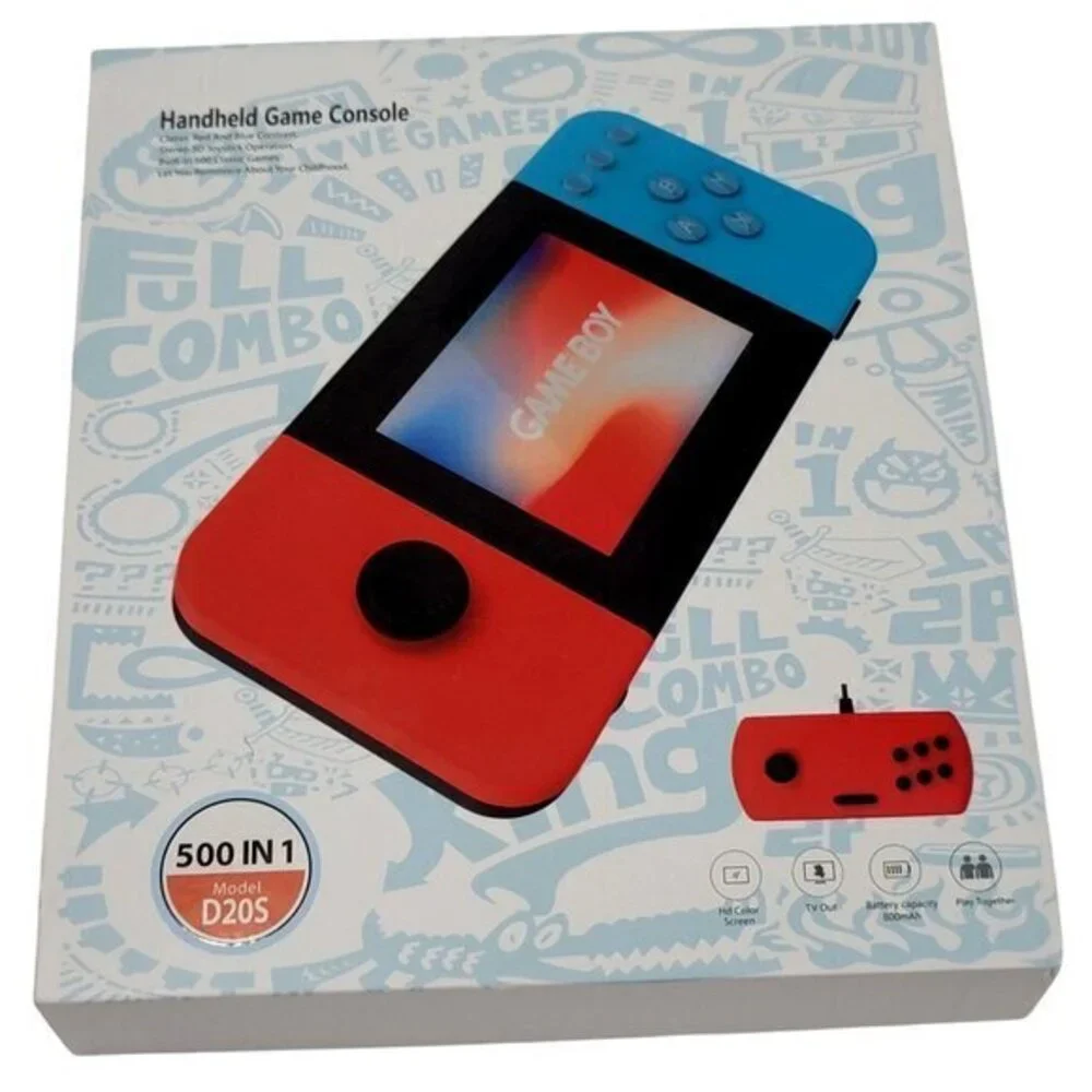 Handheld Gaming Console 500 Pre-loaded Games
